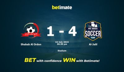 Shabab Al Ordon vs Al-Jalil Prediction, Odds & Betting Tips 07/16/2023