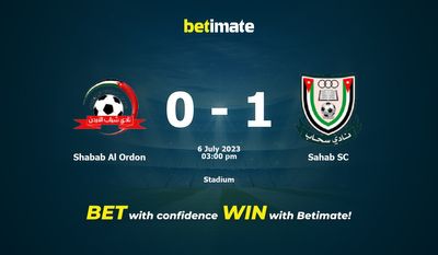 Shabab Al Ordon vs Sahab SC Prediction, Odds & Betting Tips 07/06/2023