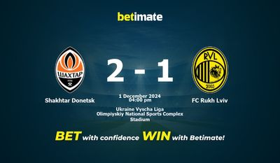 Shakhtar Donetsk vs. FC Rukh Lviv – Vorhersage, Quoten und Wetttipps – 01.12.2024
