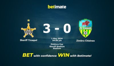 Sheriff Tiraspol vs Zimbru Chisinau Prediction, Odds & Betting Tips 05/01/2024