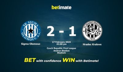 Sigma Olomouc বনাম Hradec Kralove ভবিষ্যদ্বাণী, মতভেদ এবং বাজির টিপস 02/17/2024