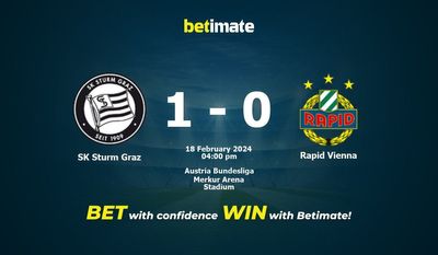 SK Sturm Graz বনাম দ্রুত ভিয়েনা ভবিষ্যদ্বাণী, প্রতিকূলতা এবং বাজির টিপস 02/18/2024