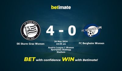 SK Sturm Graz Women vs FC Bergheim Women Prediction, Odds & Betting Tips 05/26/2024