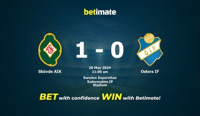 Skövde AIK vs Osters IF Prediction, Odds & Betting Tips 05/26/2024