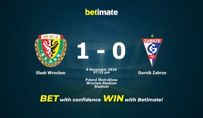 Slask Wroclaw vs Gornik Zabrze Prediction, Odds & Betting Tips 11/09/2024