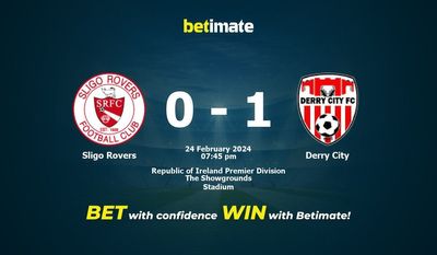 Sligo Rovers vs Derry City التوقعات، الصعاب ونصائح الرهان 24/02/2024