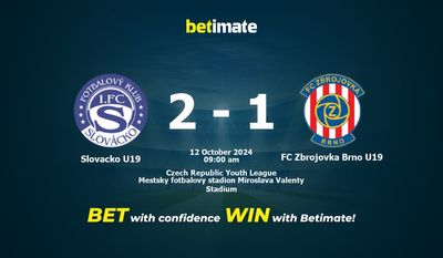 Slovacko U19 vs FC Zbrojovka Brno U19 Prediction, Odds & Betting Tips 10/12/2024