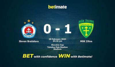 Slovan Bratisslav vs MSK Zilina التوقعات، الصعاب ونصائح الرهان 28/02/2024