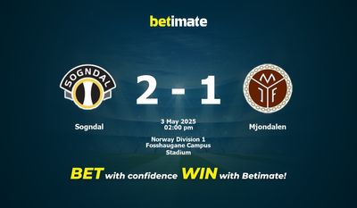 Sogndal vs Mjondalen Prediction, Odds & Betting Tips 05/03/2025