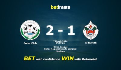 نادي صحار vs الرستاق التوقعات، الاحتمالات ونصائح الرهان 07/03/2024