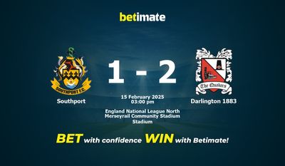 Southport vs Darlington 1883 Prédiction, cotes et conseils de paris 15/02/2025