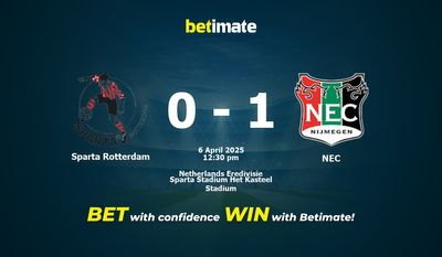 Sparta Rotterdam vs NEC Prediction, Odds & Betting Tips 04/06/2025