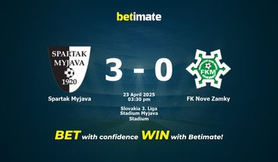 Spartak Myjava vs FK Nove Zamky Prediction, Odds & Betting Tips 04/23/2025