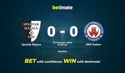 Spartak Myjava vs MFK Vyskov التوقعات، الصعاب ونصائح الرهان 24/02/2024