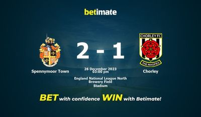 Spennymoor Town vs Chorley 预测、赔率和投注技巧 12/26/2023