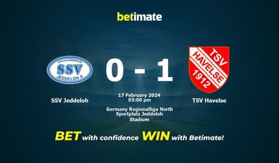 SSV Jeddeloh বনাম TSV Havelse ভবিষ্যদ্বাণী, প্রতিকূলতা এবং বাজির টিপস 02/17/2024