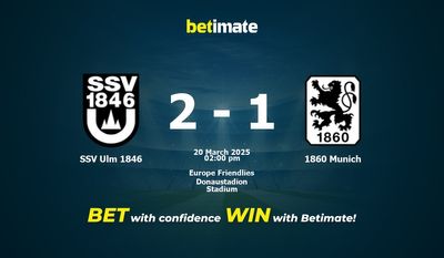 SSV Ulm 1846 vs 1860 Munich Prediction, Odds & Betting Tips 03/20/2025
