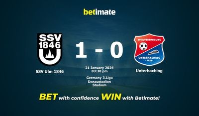 SSV Ulm 1846 vs Unterhaching Prediction, Odds & Betting Tips 01/21/2024