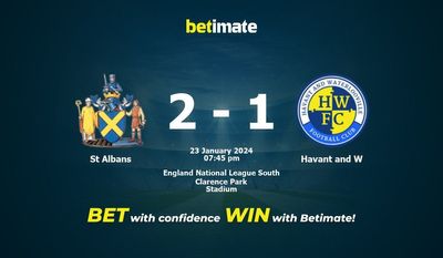 St Albans vs Havant وW التوقعات، الصعاب ونصائح الرهان 23/01/2024