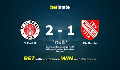 St Pauli II vs TSV Havelse التوقعات، الصعاب ونصائح الرهان 03/03/2024