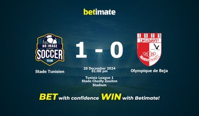 Stade Tunisien vs Olympique de Beja Prediction, Odds & Betting Tips 12/20/2024
