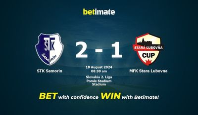 STK Samorin vs MFK Stara Lubovna Prediction, Odds & Betting Tips 08/18/2024