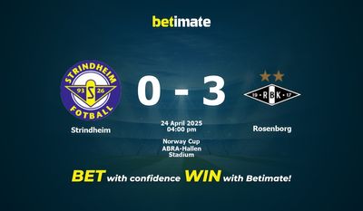 Strindheim vs Rosenborg Prediction, Odds & Betting Tips 04/24/2025