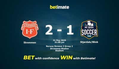 Strommen vs Stjørdals/Blink Prediction, Odds & Betting Tips 05/31/2025