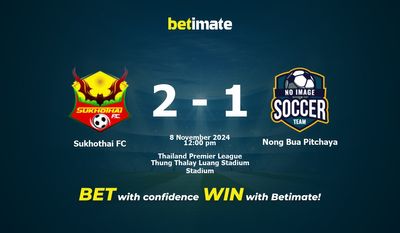 Sukhothai FC vs Nong Bua Pitchaya Prediction, Odds & Betting Tips 11/08/2024