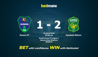 Suwon FC vs Jeonbuk Motors Prediction, Odds & Betting Tips 04/26/2025