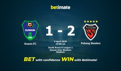 Suwon FC vs Pohang Steelers Prediction, Odds & Betting Tips 04/05/2025