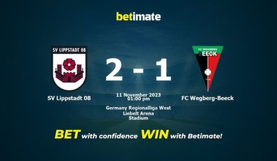 SV Lippstadt 08 vs FC Wegberg-Beeck Prediction, Odds & Betting Tips 11/11/2023