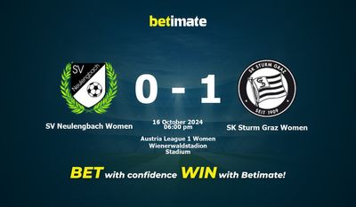 SV Neulengbach Women vs SK Sturm Graz Women Prediction, Odds & Betting Tips 10/16/2024