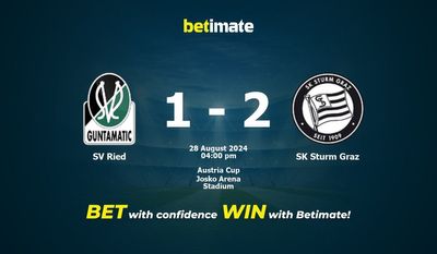 SV Ried vs SK Sturm Graz Prediction, Odds & Betting Tips 08/28/2024