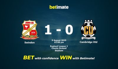 Swindon vs Cambridge Utd Prediction, Odds & Betting Tips 08/09/2025