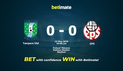 Tampere Utd vs EPS Prediction, Odds & Betting Tips 05/15/2025