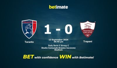 Taranto vs Trapani Prediction, Odds & Betting Tips 09/13/2024