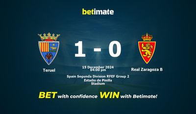 Teruel vs Real Zaragoza B Prediction, Odds & Betting Tips 12/15/2024