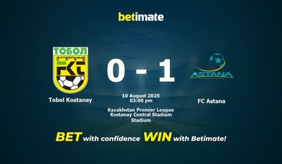 Tobol Kostanay vs FC Astana Prediction, Odds & Betting Tips 08/10/2025