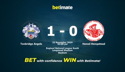 Tonbridge Angels vs. Hemel Hempstead Vorhersage, Quoten & Wetttipps 23.11.2024
