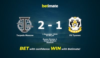 Prediksi, Peluang & Tips Taruhan Torpedo Moscow vs FK Tyumen 12/01/2024