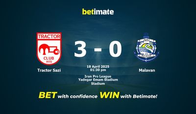 Tractor Sazi vs Malavan Prediction, Odds & Betting Tips 04/18/2025