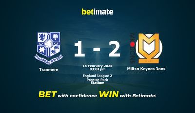 Tranmere vs Milton Keynes Dons Prognoza, kursy i porady bukmacherskie 15.02.2025
