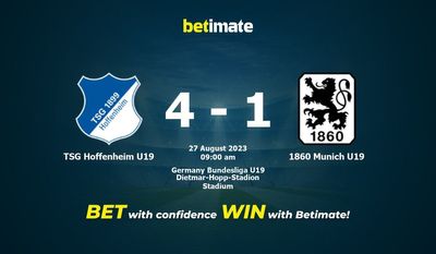 TSG Hoffenheim U19 vs 1860 Munich U19 Prediction, Odds & Betting Tips 08/27/2023