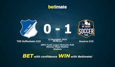 TSG Hoffenheim U19 vs Auxerre U19 Prediction, Odds & Betting Tips 12/11/2024