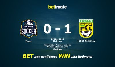 Turan vs Tobol Kostanay Prediction, Odds & Betting Tips 05/25/2025