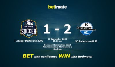 Turkspor Dortmund 2000 vs SC Paderborn 07 II Prediction, Odds & Betting Tips 09/20/2024