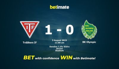 Tvååkers IF vs BK Olympic Prediction, Odds & Betting Tips 08/05/2023