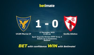 UCAM Murcia CF vs Sevilla أتلتيكو التنبؤ، الصعاب & نصائح الرهان 17/12/2023