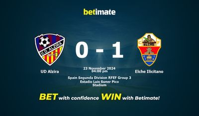 UD Alzira vs Elche Ilicitano Prediction, Odds & Betting Tips 11/23/2024